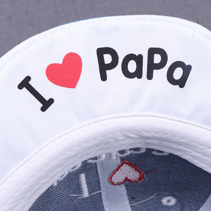 Chapeau de Soleil Bébé Coton Brodé Motif Cœur