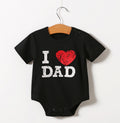 Body Manches Courtes Bébé Love Mom / Love Daddy Love Daddy