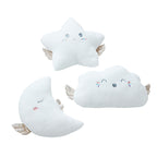 Coussin Peluche Nuage, Lune ou Étoile en Laine d'Agneau