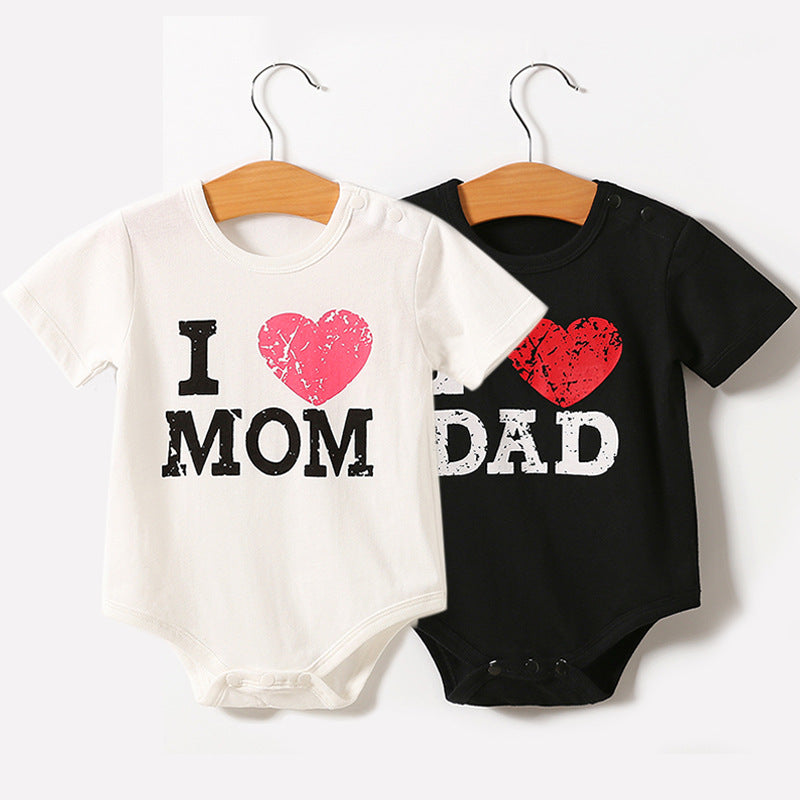 Body Manches Courtes Bébé Love Mom / Love Daddy