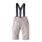 Ensemble 3 pièces Bébé Garçon Style Gentleman Chemise & Bretelles