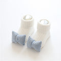 Chaussettes Bébé Coton Doux 22 Motifs Adorables Blue bow S