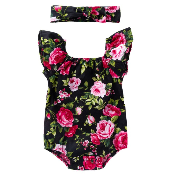Body Sans Manches Bébé Fille Imprimé Black