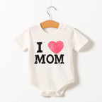 Body Manches Courtes Bébé Love Mom / Love Daddy Love Mom