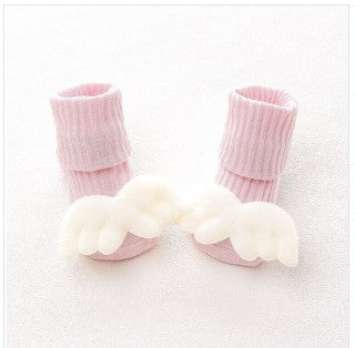 Chaussettes Bébé Coton Doux 22 Motifs Adorables Pink wings