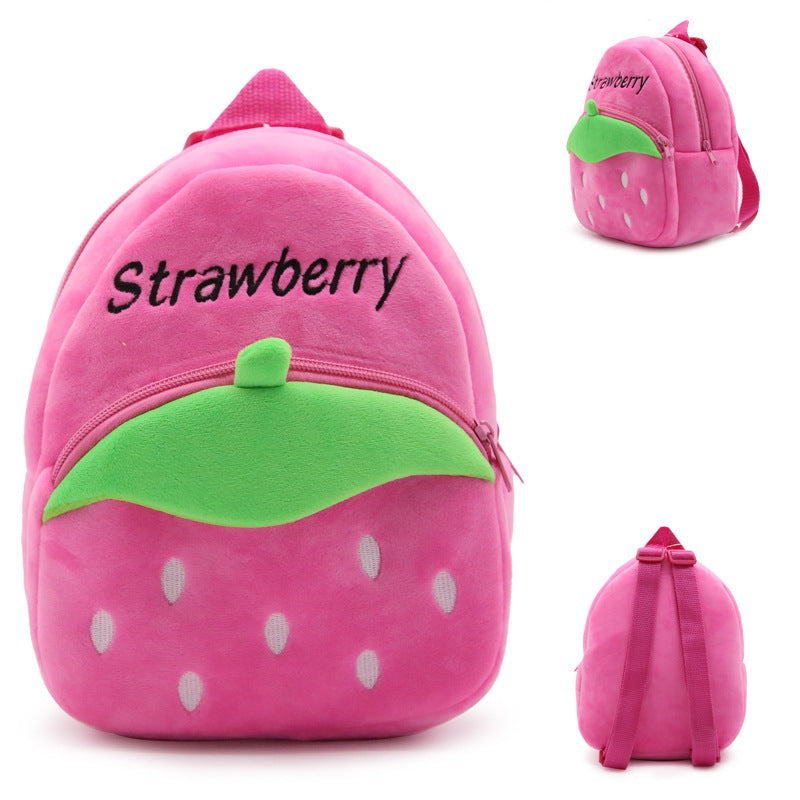 Sac à Dos Bébé Fraise Crèche Rose & Rouge