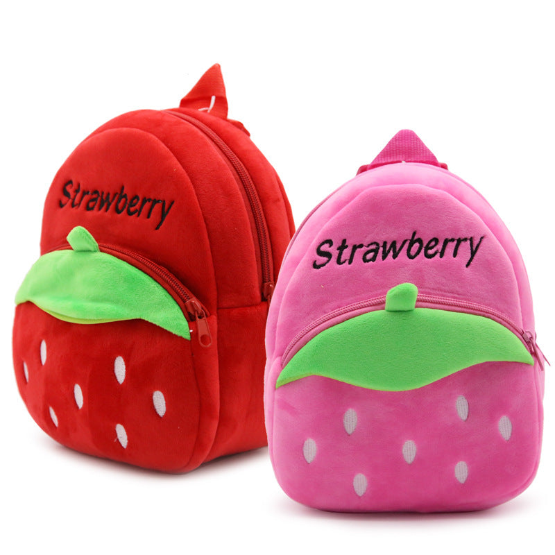 Sac à Dos Bébé Fraise Crèche Rose & Rouge