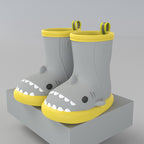 Bottes Bébé Requin Waterproof Antidérapantes 12 Coloris Yellow edge grey
