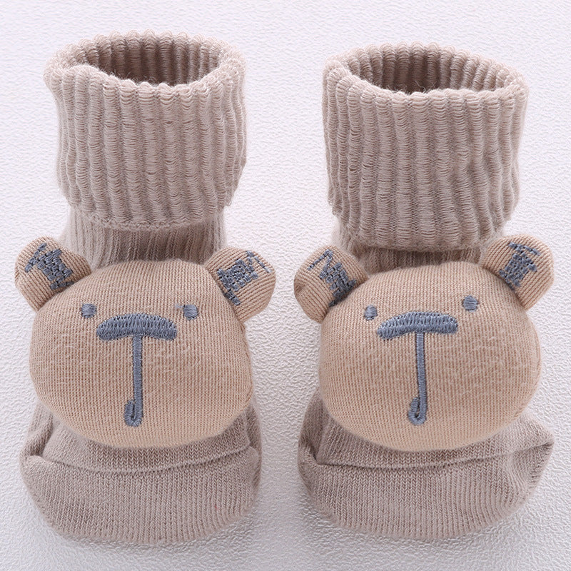 Chaussettes Bébé Coton Doux 22 Motifs Adorables Light Brown