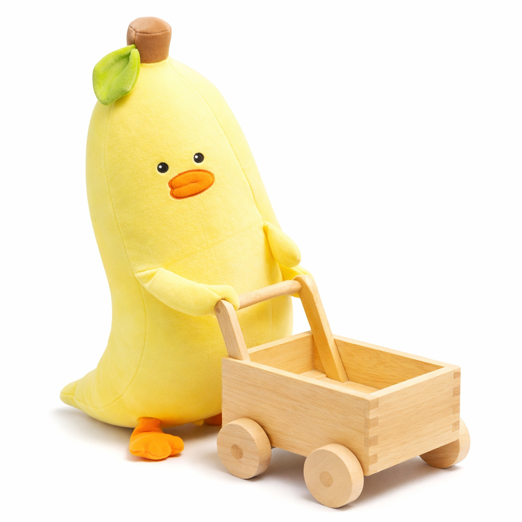 Coussin Peluche Fruit Doux - Avocat, Banane ou Fraise Banana