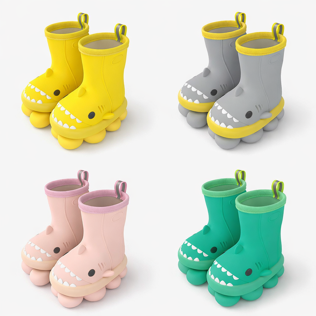 Bottes Bébé Requin Waterproof Antidérapantes 12 Coloris