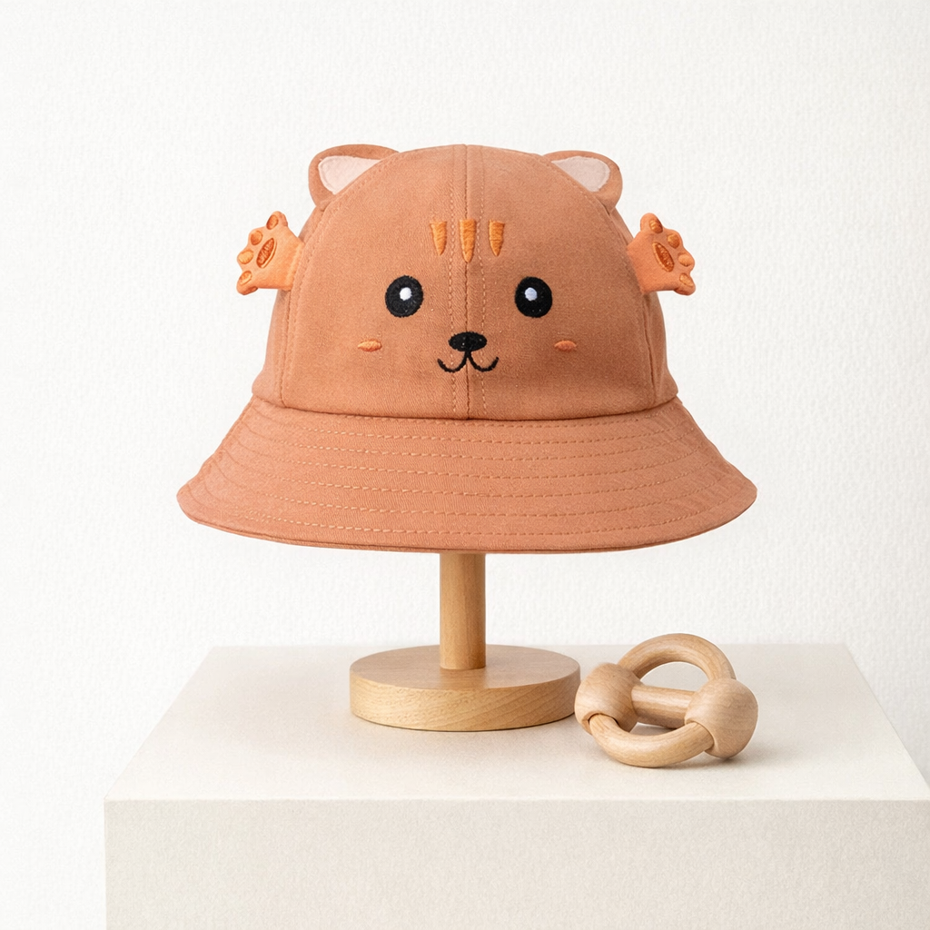 Bob Bébé Coton Motif Chaton & Grenouille Orange