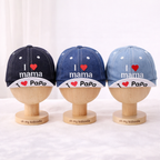 Chapeau de Soleil Bébé Coton Brodé Motif Cœur