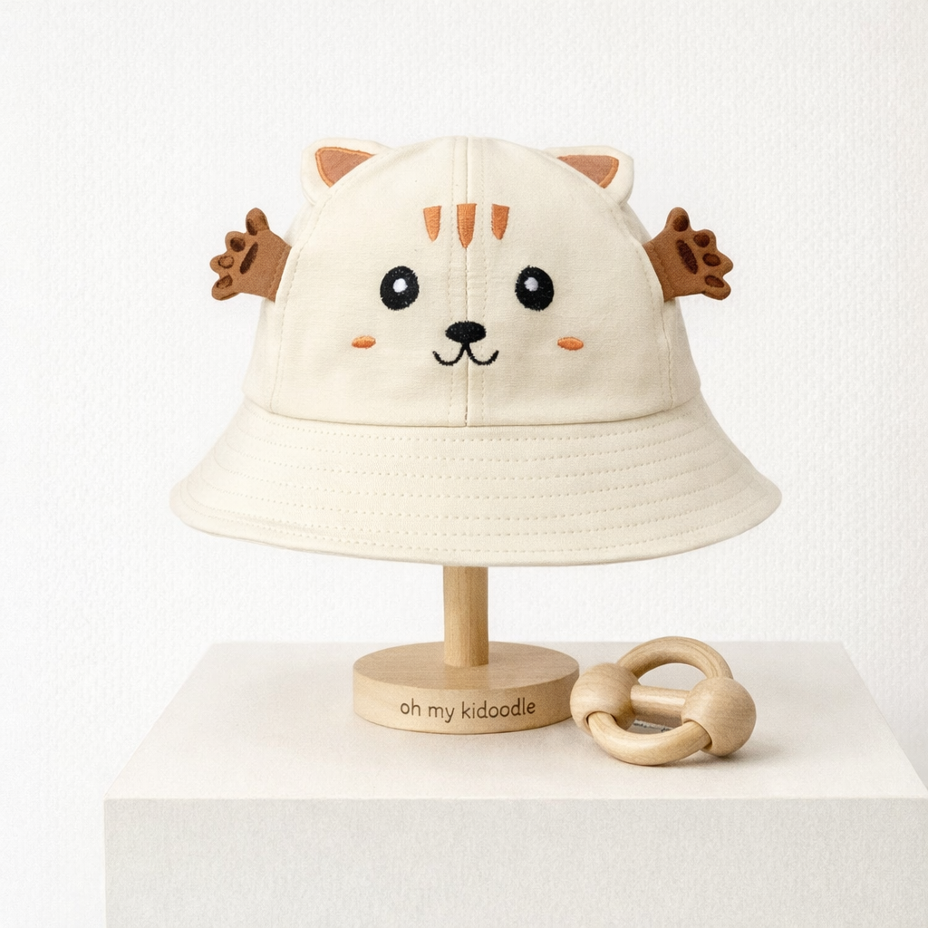 Bob Bébé Coton Motif Chaton & Grenouille White