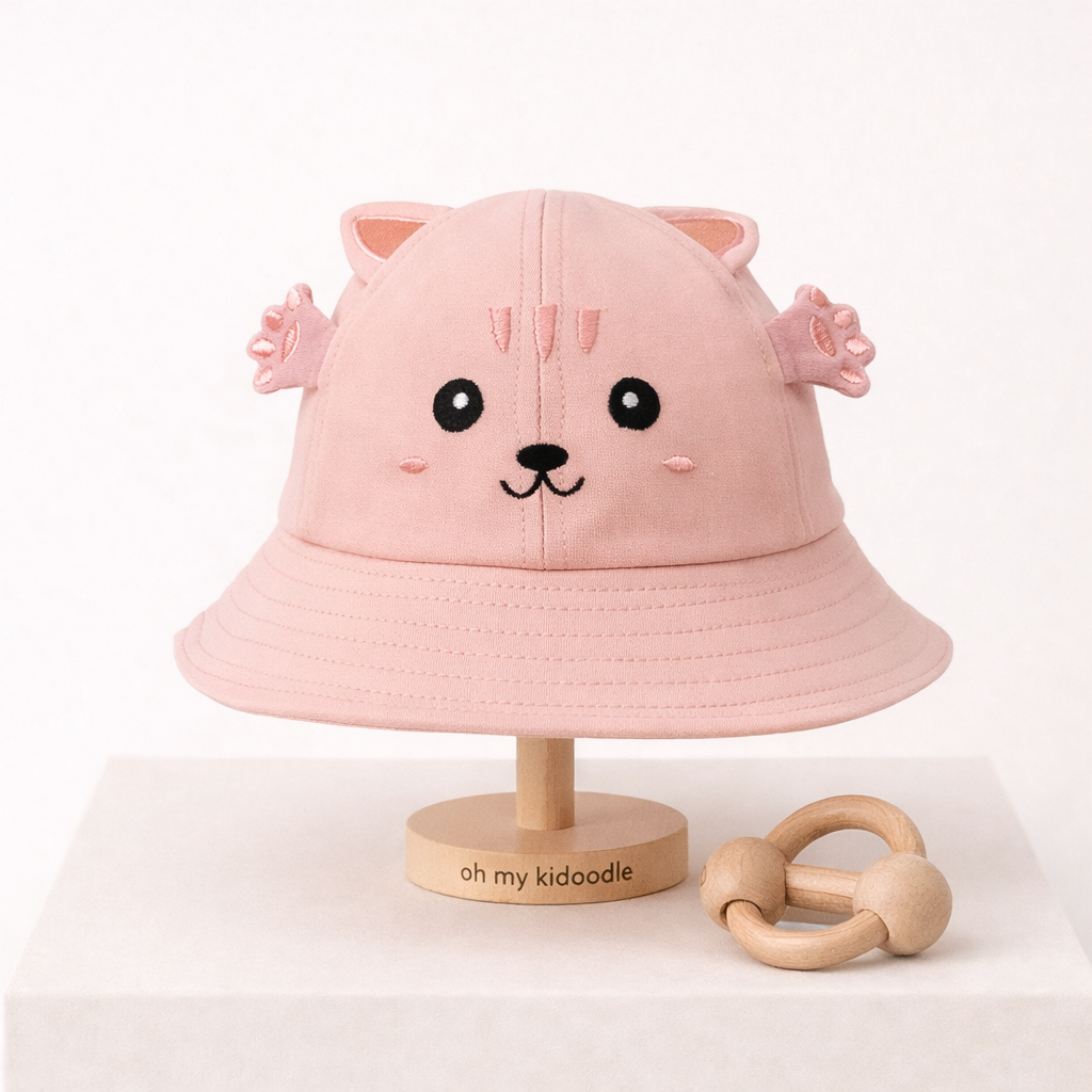 Bob Bébé Coton Motif Chaton & Grenouille Pink