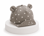 Chapeau Bébé Ourson Coton Soleil Unisexe 4 Coloris Grey