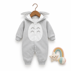 Barboteuse Bébé 100% Coton Mixte — Douceur & Confort Gris 80cm