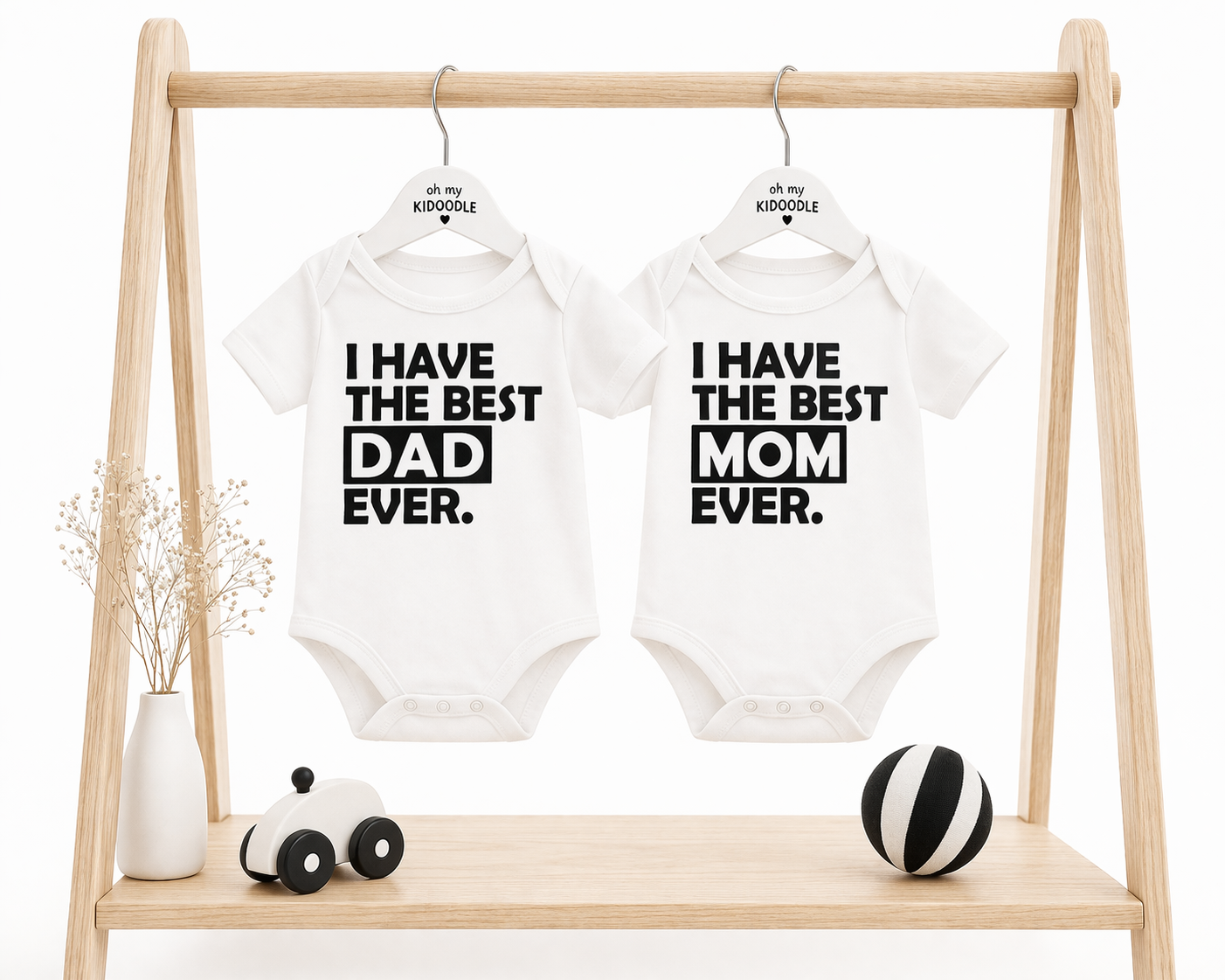 Body Bébé Coton Léger Design MOM ou DAD Mixte — 3 à 24 mois | Oh my Kidoodle