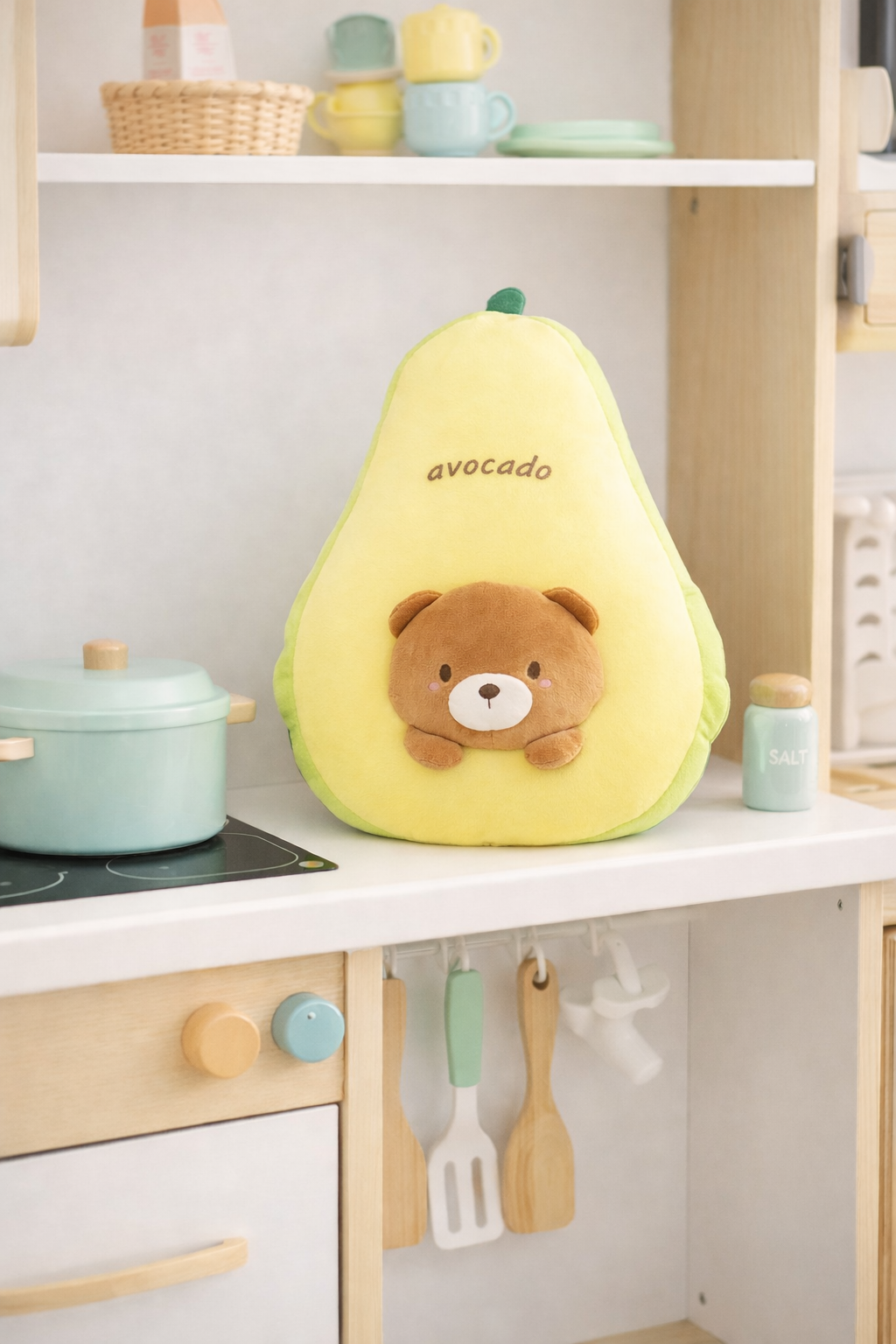 Coussin Peluche Fruit Doux - Avocat, Banane ou Fraise Avocado