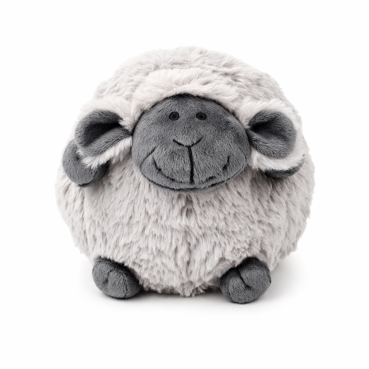Doudou Bébé Ultra Doux Blanc & Gris Dark Grey 25cm