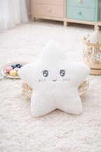Coussin Peluche Nuage, Lune ou Étoile en Laine d'Agneau Etoile