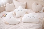 Coussin Peluche Nuage, Lune ou Étoile en Laine d'Agneau