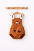 Body Triangle Lapin Velours Côtelé Bébé - Bretelles Mixte marron