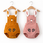 Body Triangle Lapin Velours Côtelé Bébé - Bretelles Mixte