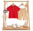 Ensemble 2 pièces Garçon Motif Ancre T-shirt & Pantalon Red