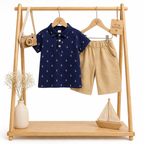 Ensemble 2 pièces Garçon Motif Ancre T-shirt & Pantalon Blue