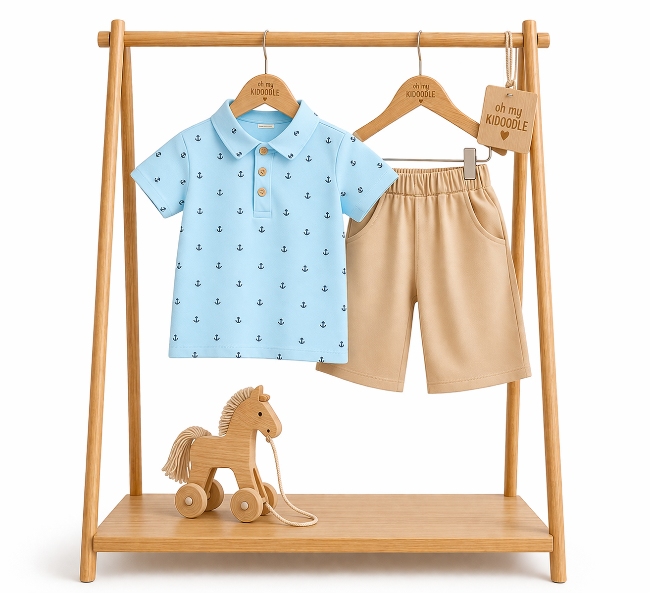 Ensemble 2 pièces Garçon Motif Ancre T-shirt & Pantalon