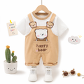 Ensemble Bébé Mixte Coton Style Coréen Cartoon Kaki