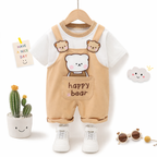 Ensemble Bébé Mixte Coton Style Coréen Cartoon Kaki