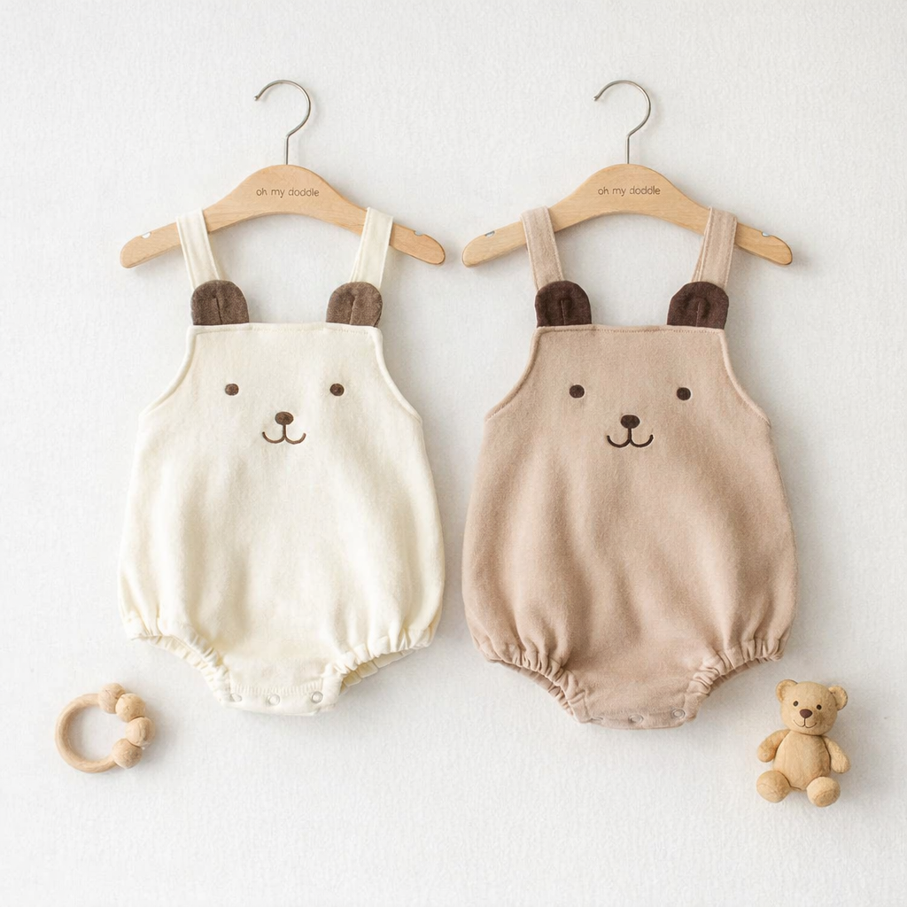 Robe Bébé Sans Manches 100% Coton avec Chapeau