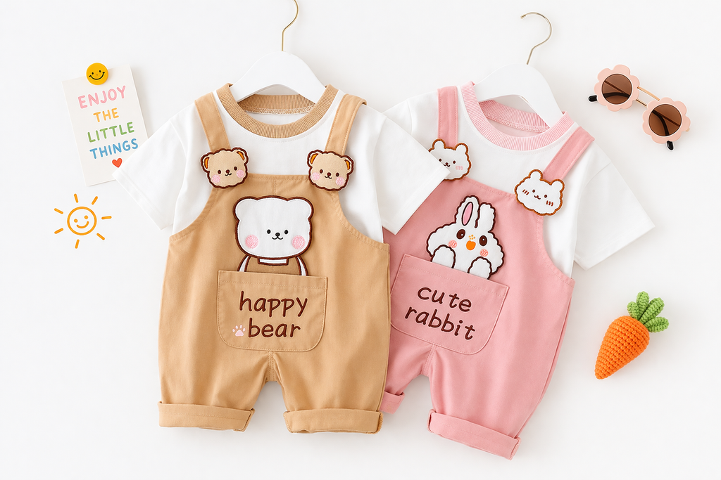 Ensemble Bébé Mixte Coton Style Coréen Cartoon
