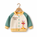 Veste Baseball Enfant Unisexe Coton Style Coréen 4 Coloris Green