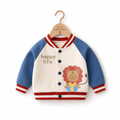 Veste Baseball Enfant Unisexe Coton Style Coréen 4 Coloris Blue