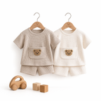 Ensemble Bébé Été Coton Gaufré Fraîcheur & Douceur