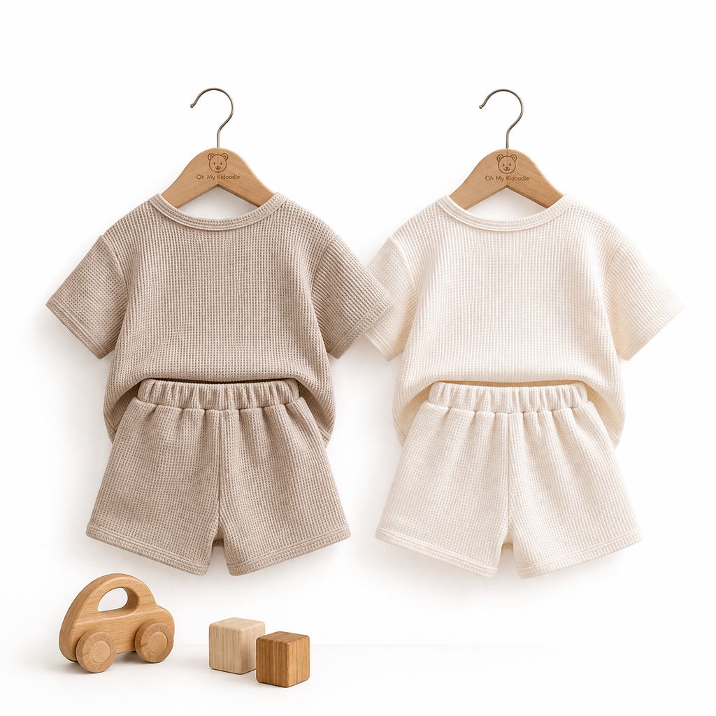 Ensemble Bébé Été Coton Gaufré Fraîcheur & Douceur