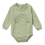 Barboteuse Bébé Coton Gaudré Manches Longues Mixte 5 Coloris Green cotton rope