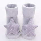 Chaussettes Bébé Coton Doux 22 Motifs Adorables Grey stars