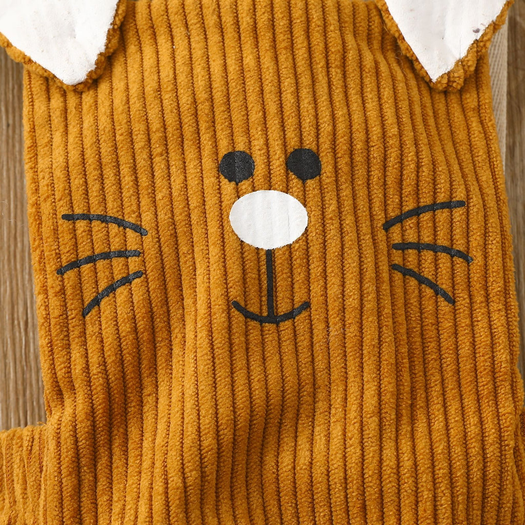 Body Triangle Lapin Velours Côtelé Bébé - Bretelles Mixte