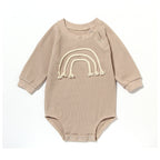 Barboteuse Bébé Coton Gaudré Manches Longues Mixte 5 Coloris Khakicotton rope