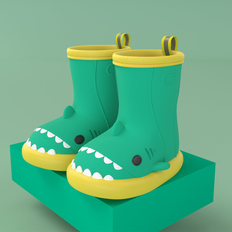 Bottes Bébé Requin Waterproof Antidérapantes 12 Coloris Yellow edge green