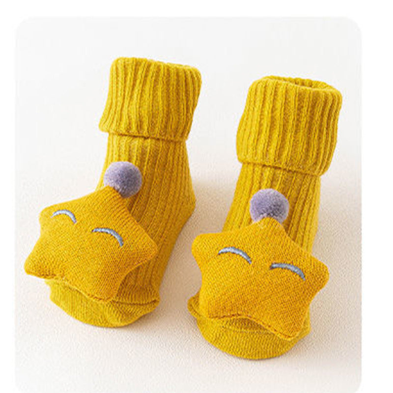 Chaussettes Bébé Coton Doux 22 Motifs Adorables Yellow stars