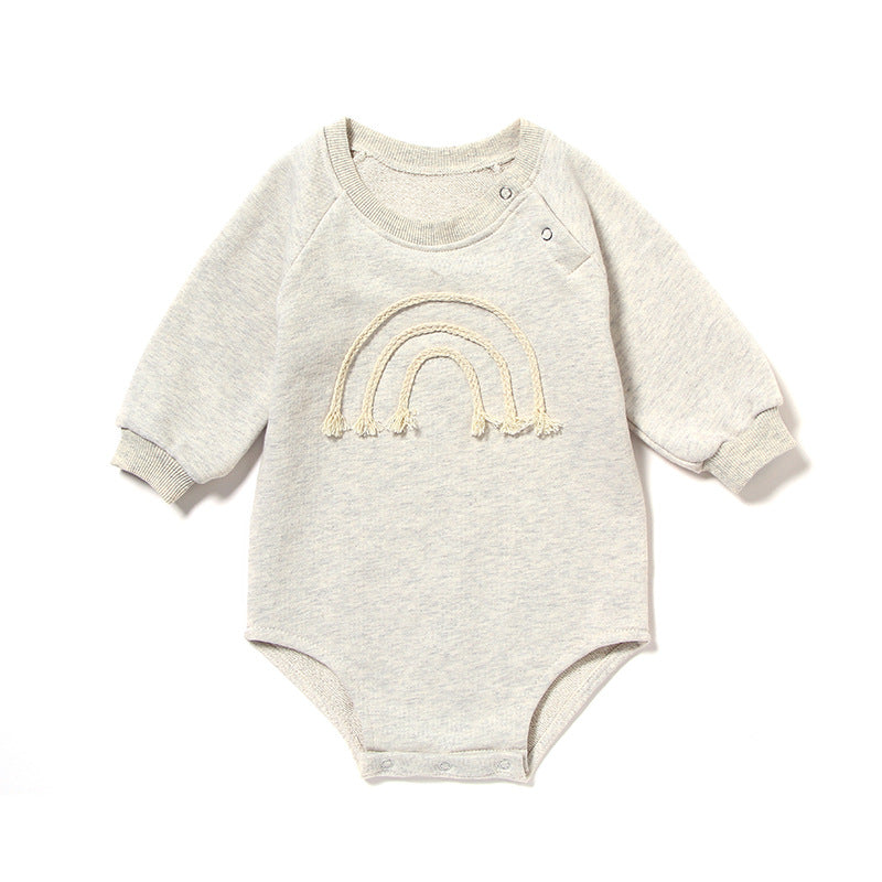 Barboteuse Bébé Coton Gaudré Manches Longues Mixte 5 Coloris BeigeCotton Rope