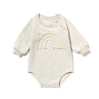 Barboteuse Bébé Coton Gaudré Manches Longues Mixte 5 Coloris BeigeCotton Rope