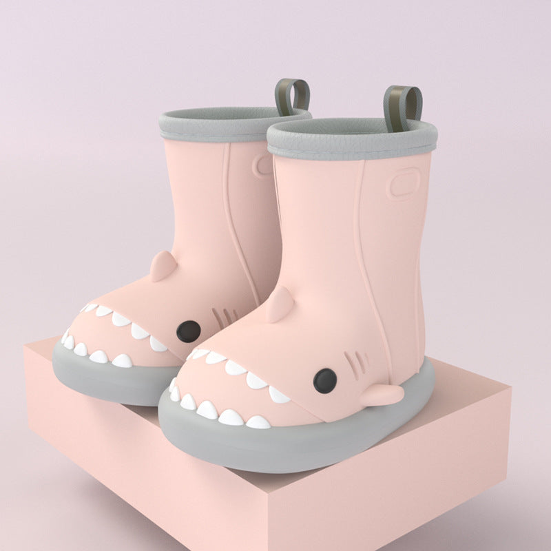 Bottes Bébé Requin Waterproof Antidérapantes 12 Coloris Grey edge pink