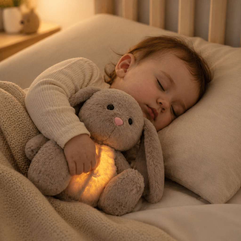 Peluche Respirante Bébé Lapin & Eléphant Apaisant